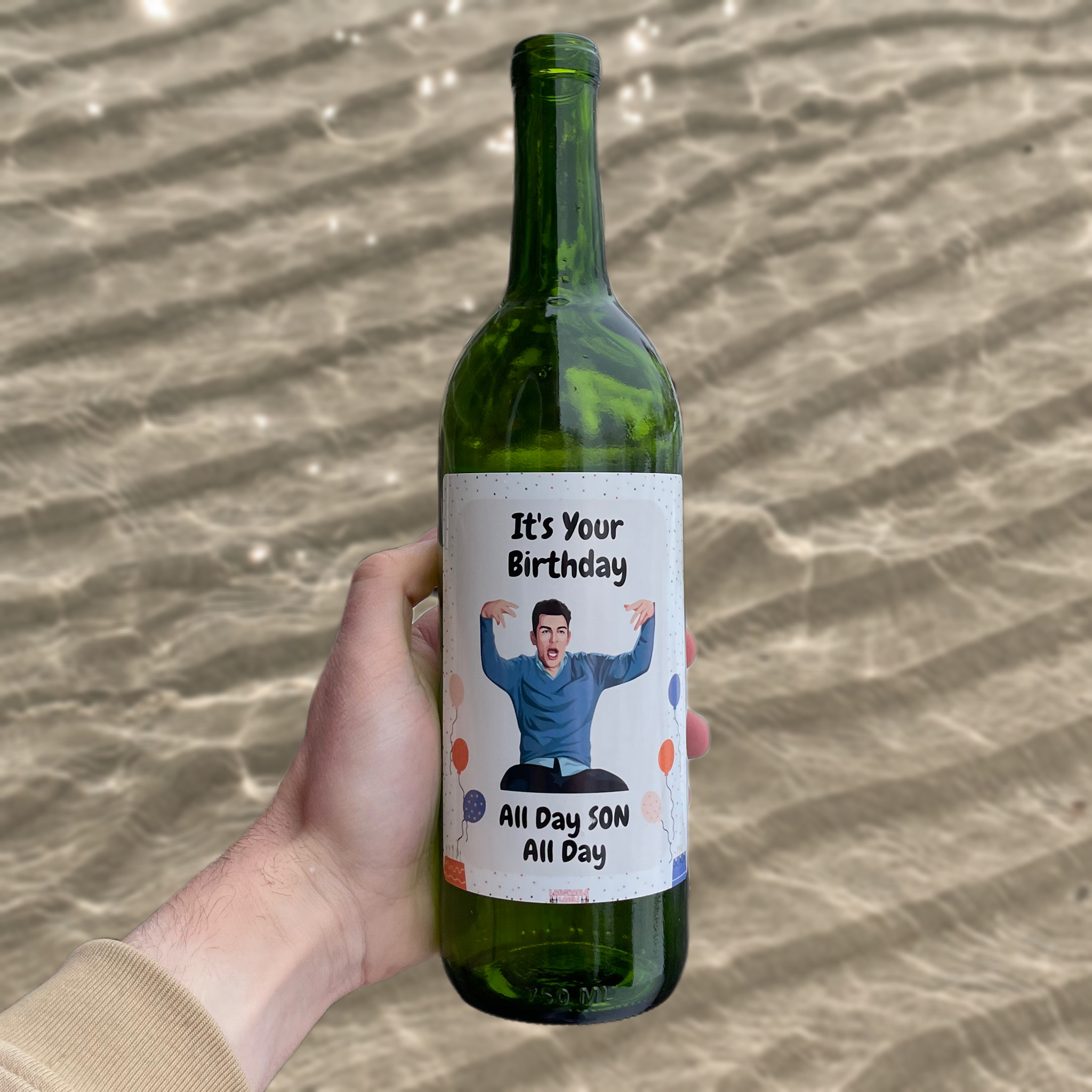 All Day Son All Day - Birthday Wine & Beer Labels | Laughable Labels by Bespoke Labels & Co.