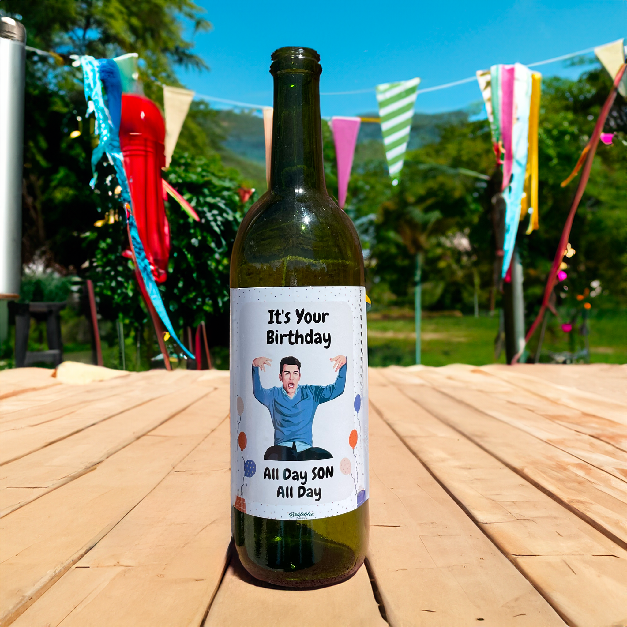 All Day Son All Day - Birthday Wine & Beer Labels | Laughable Labels by Bespoke Labels & Co.